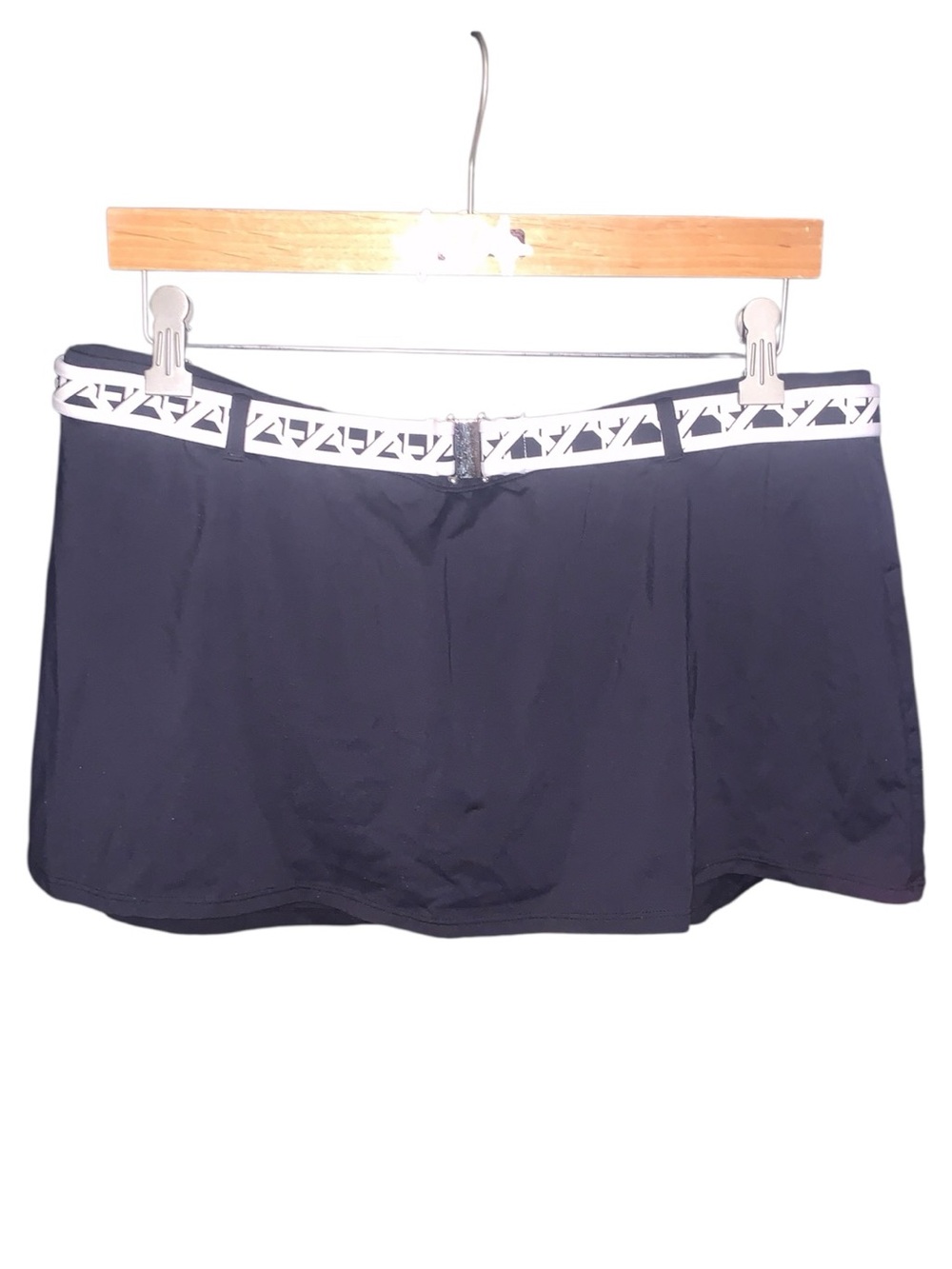 Jag Black Swim Bikini Skirt With Belt Large